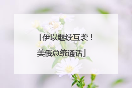 伊以继续互袭！美俄总统通话