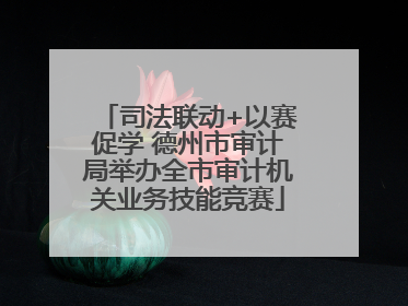 司法联动+以赛促学 德州市审计局举办全市审计机关业务技能竞赛
