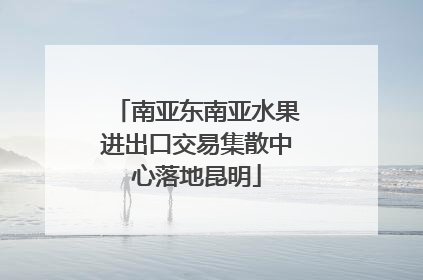 南亚东南亚水果进出口交易集散中心落地昆明
