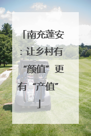 南充蓬安：让乡村有“颜值”更有“产值”