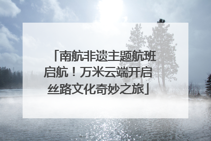 南航非遗主题航班启航！万米云端开启丝路文化奇妙之旅