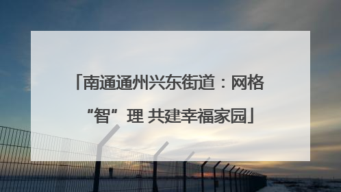 南通通州兴东街道：网格“智”理 共建幸福家园