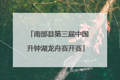 南部县第三届中国升钟湖龙舟赛开赛