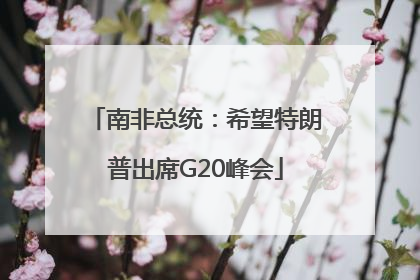 南非总统：希望特朗普出席G20峰会