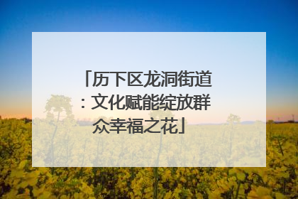 历下区龙洞街道：文化赋能绽放群众幸福之花