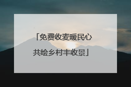 免费收麦暖民心 共绘乡村丰收景