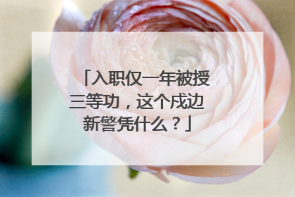 入职仅一年被授三等功,这个戍边新警凭什么?