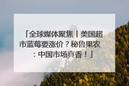 全球媒体聚焦丨美国超市蓝莓要涨价？秘鲁果农：中国市场真香！