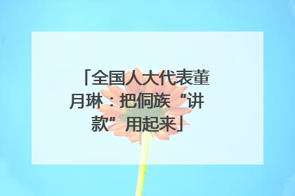 全国人大代表董月琳：把侗族“讲款”用起来