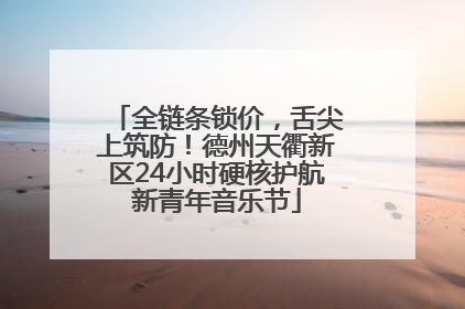全链条锁价，舌尖上筑防！德州天衢新区24小时硬核护航新青年音乐节