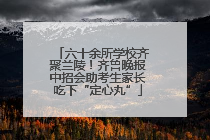 六十余所学校齐聚兰陵！齐鲁晚报中招会助考生家长吃下“定心丸”