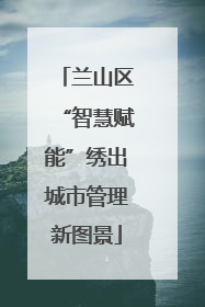 兰山区“智慧赋能”绣出城市管理新图景