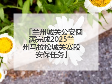兰州城关公安圆满完成2025兰州马拉松城关赛段安保任务