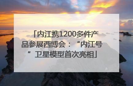 内江携1200多件产品参展西博会：“内江号”卫星模型首次亮相