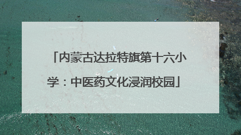 内蒙古达拉特旗第十六小学：中医药文化浸润校园