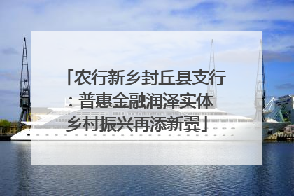 农行新乡封丘县支行：普惠金融润泽实体 乡村振兴再添新翼