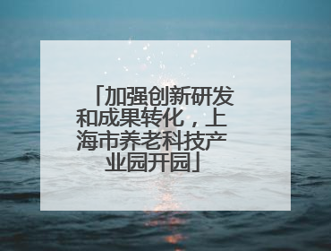 加强创新研发和成果转化，上海市养老科技产业园开园