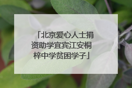 北京爱心人士捐资助学宜宾江安桐梓中学贫困学子