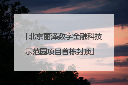 北京丽泽数字金融科技示范园项目首栋封顶