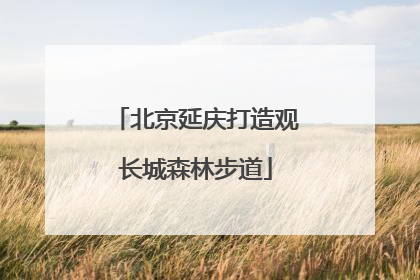 北京延庆打造观长城森林步道
