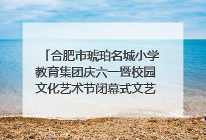 合肥市琥珀名城小学教育集团庆六一暨校园文化艺术节闭幕式文艺汇演圆满举行