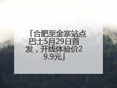合肥至金寨站点巴士5月29日首发，开线体验价29.9元
