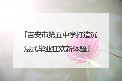 吉安市第五中学打造沉浸式毕业狂欢新体验