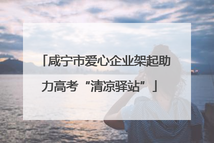 咸宁市爱心企业架起助力高考“清凉驿站”