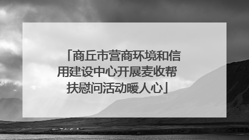 商丘市营商环境和信用建设中心开展麦收帮扶慰问活动暖人心