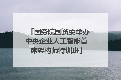 国务院国资委举办中央企业人工智能首席架构师特训班