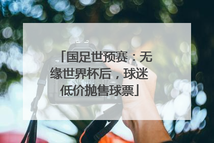 国足世预赛：无缘世界杯后，球迷低价抛售球票