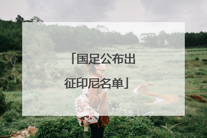 国足公布出征印尼名单