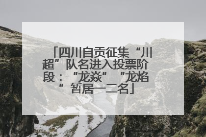 四川自贡征集“川超”队名进入投票阶段：“龙焱”“龙焰”暂居一二名