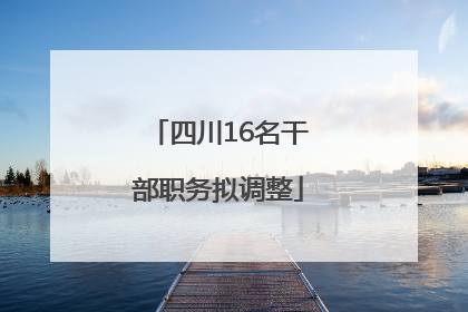 四川16名干部职务拟调整