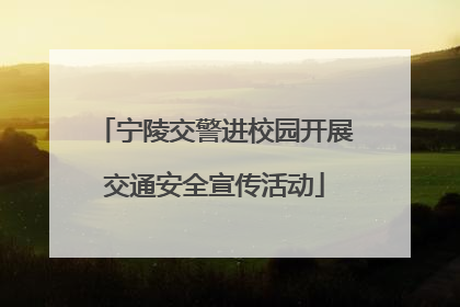 宁陵交警进校园开展交通安全宣传活动