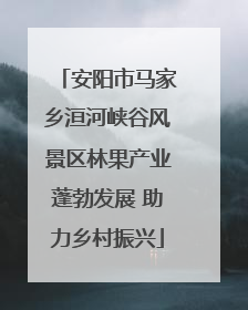 安阳市马家乡洹河峡谷风景区林果产业蓬勃发展 助力乡村振兴