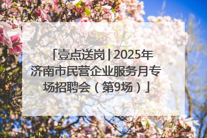 壹点送岗│2025年济南市民营企业服务月专场招聘会（第9场）