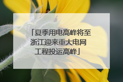 夏季用电高峰将至 浙江迎来重大电网工程投运高峰