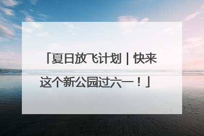 夏日放飞计划｜快来这个新公园过六一！