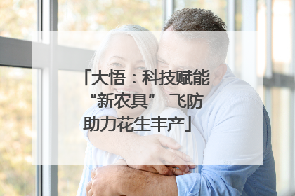 大悟：科技赋能“新农具” 飞防助力花生丰产