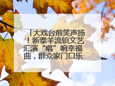 大戏台前笑声扬！新泰羊流镇文艺汇演“唱”响幸福曲，群众家门口乐享“文化大餐”