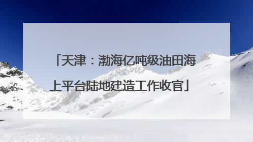 天津:渤海亿吨级油田海上平台陆地建造工作收官