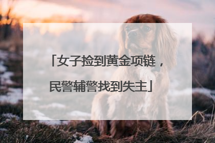 女子捡到黄金项链，民警辅警找到失主