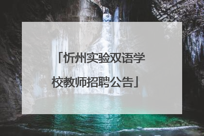 忻州实验双语学校教师招聘公告