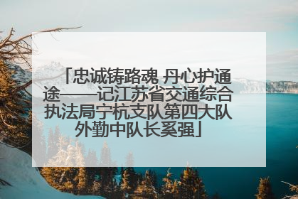 忠诚铸路魂 丹心护通途——记江苏省交通综合执法局宁杭支队第四大队外勤中队长奚强
