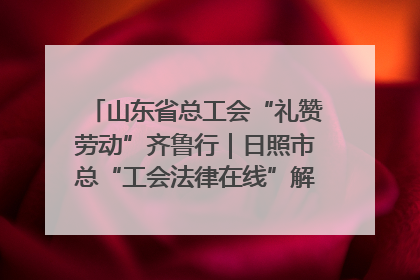 山东省总工会“礼赞劳动”齐鲁行｜日照市总“工会法律在线”解决职工愁“薪”事
