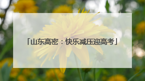 山东高密：快乐减压迎高考