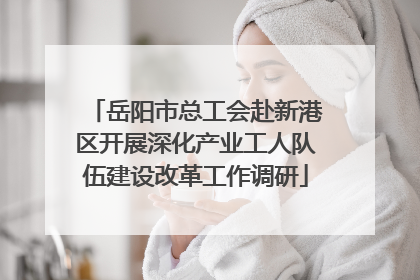 岳阳市总工会赴新港区开展深化产业工人队伍建设改革工作调研