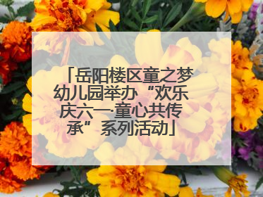 岳阳楼区童之梦幼儿园举办“欢乐庆六一·童心共传承”系列活动