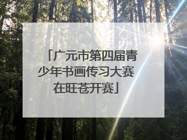广元市第四届青少年书画传习大赛在旺苍开赛